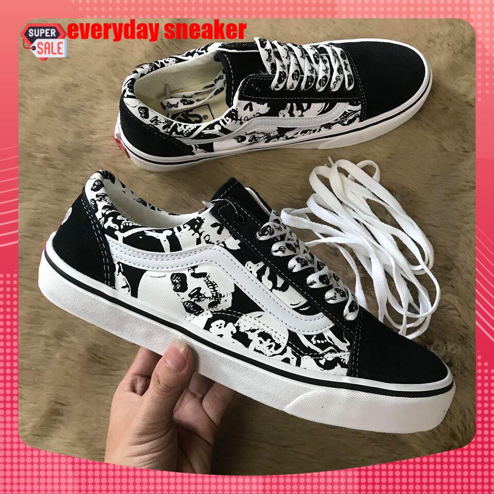 Giày 𝐕𝐀𝐍𝐒 old skool skulls đầu lâu size 36->43 NAM NỮ, Giày thể thao vans bản đẹp đầy đủ phụ kiện