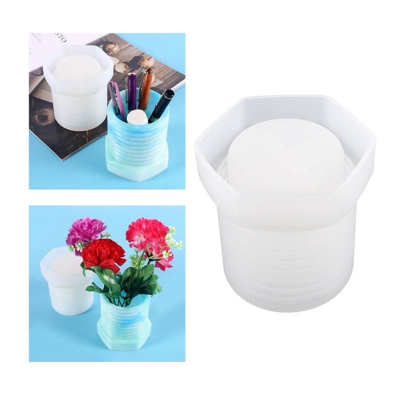 Khuôn Silicone Làm Chậu Hoa / Cọ Trang Điểm Tái Sử Dụng Được DIY