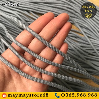 Dây giày tròn xám ~95cm