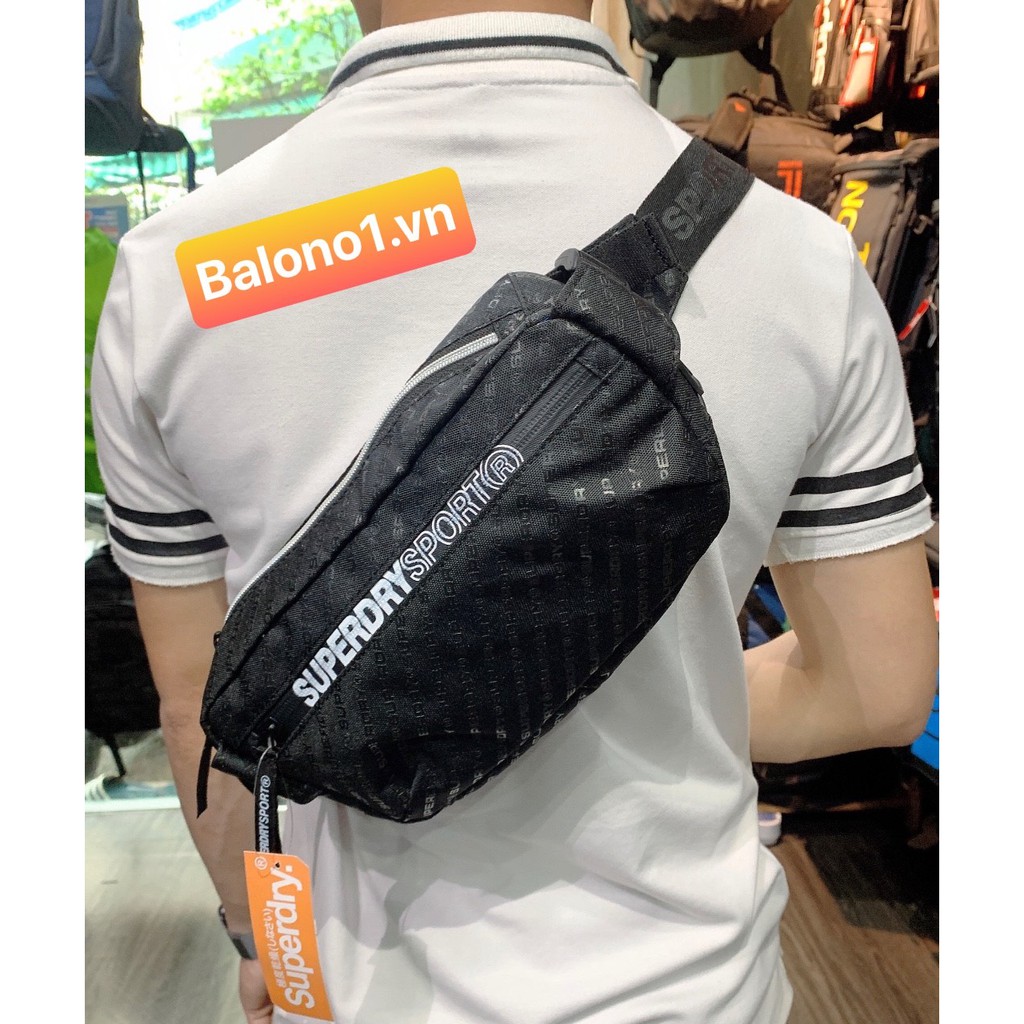 Túi Đeo Chéo Thời Trang Crossbody Sup.er.dry Sport - Đen Nhiều Chữ