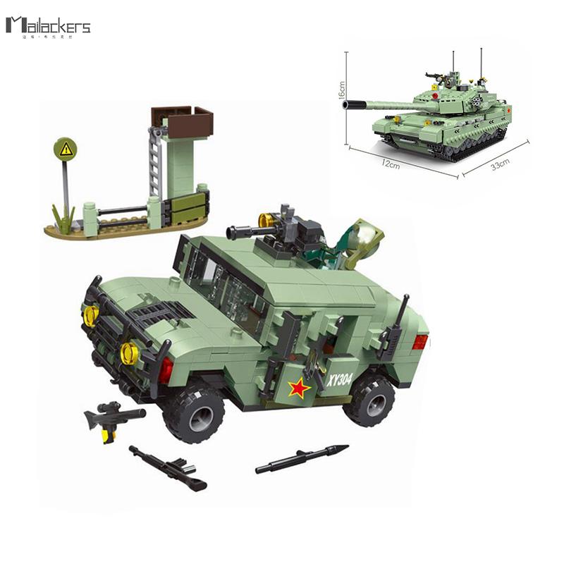 LEGO JEEP Bộ Đồ Chơi Lắp Ráp Mô Hình Xe Tăng Quân Đội Ww2
