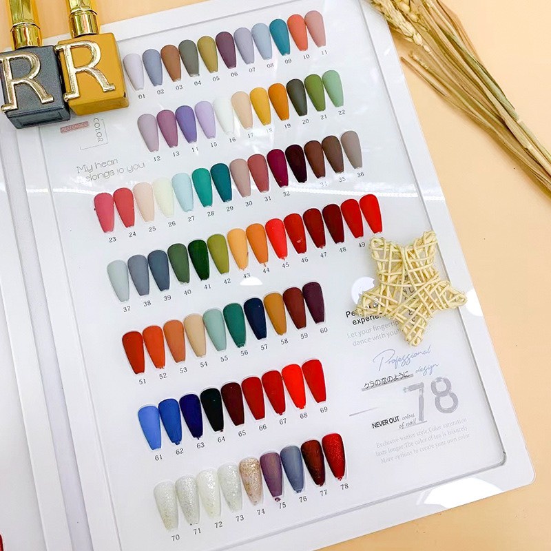 Set sơn móng tay 78 màu sang chảnh đồ nail cao cấp cho mọi tiệm nails