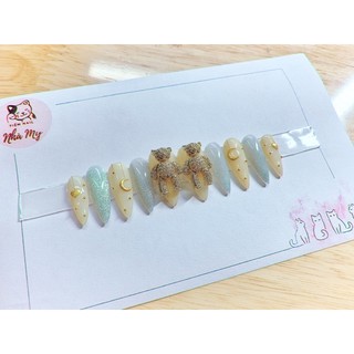[NailBox] Móng úp mắt mèo gấu đá cao cấp