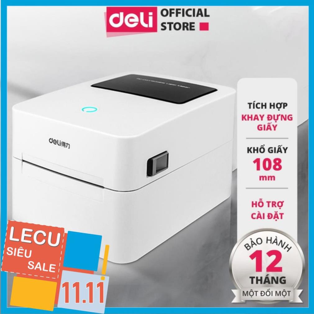 Máy In Nhiệt Deli Cao Cấp Chính Hãng - In Đơn Hàng, Tem Mã Vạch, Hóa Đơn, Bill TMĐT - Kết Nối USB, Blootooth - DL-720C