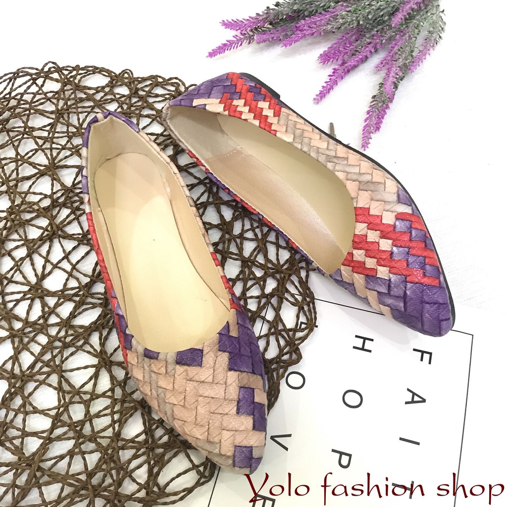 [OD16] Giày bệt búp bê nữ đế bằng da mềm phối màu cực xinh hàng QC cao cấp - Kèm hình thật | BigBuy360 - bigbuy360.vn
