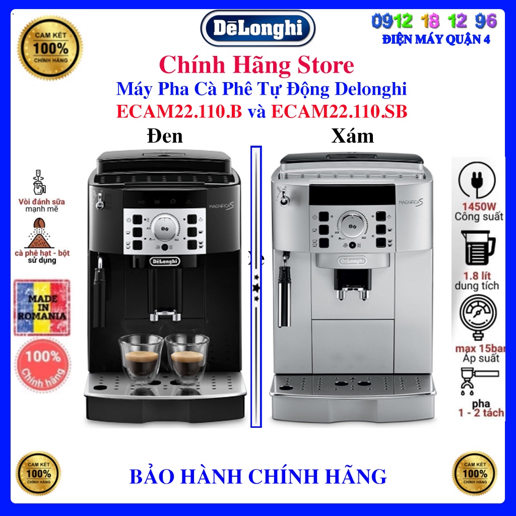 [Delonghi ECAM22.110] Máy pha cà phê Delonghi ECAM22.110.B, ECAM 22.110B, ECAM22.110.SB