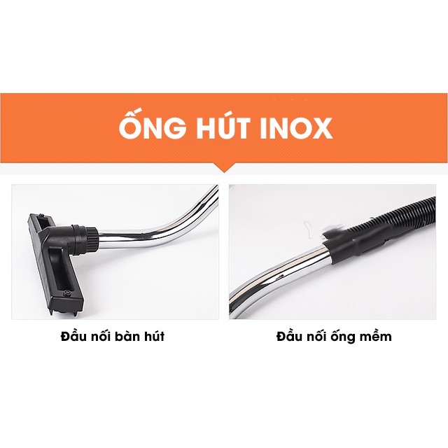 Ống dẫn hướng inox máy hút bụi 30L-70L-80L