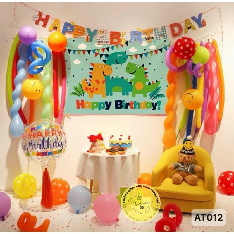Set bong bóng tròn, dài trang trí tiệc sinh nhật cho bé nhiều mẫu AT - Baby Bee