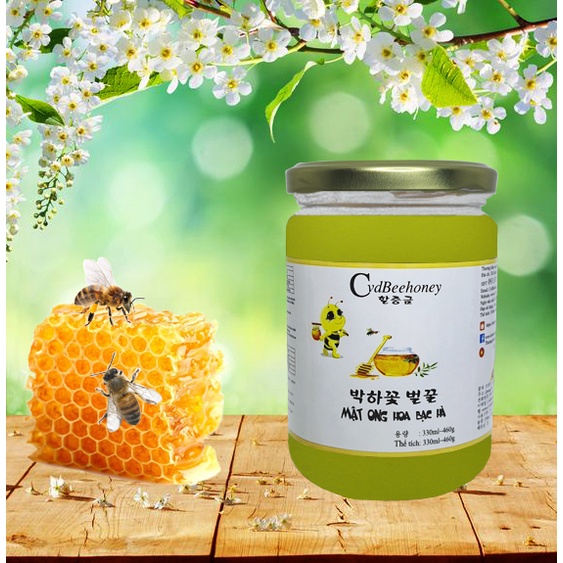 Mật Ong Nguyên Chất Hoa Bạc Hà Cao Cấp 330ml (460g) Cvdbeehoney - Premium Mint Flower Honey