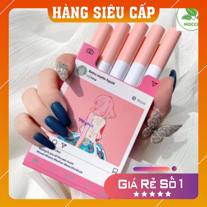 Son kem lì ♥️FREESHIP♥️  Set 5 son Cô Gái Meyoco Retro Matte Liquidcô Full màu, hàng chính hãng nội địa trung