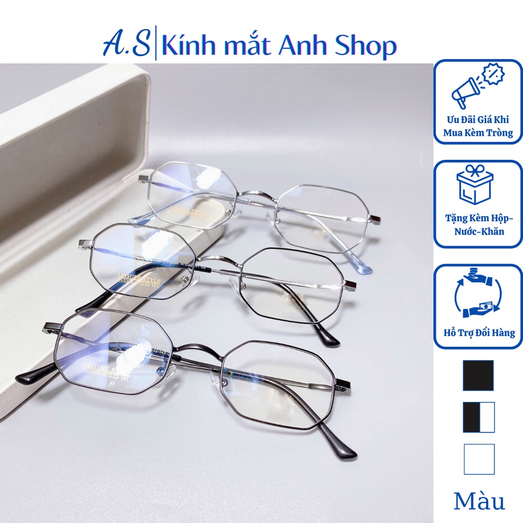 Kính chữ nhật kích thước nhỏ chất liệu kim loại bền đẹp thời trang 3306