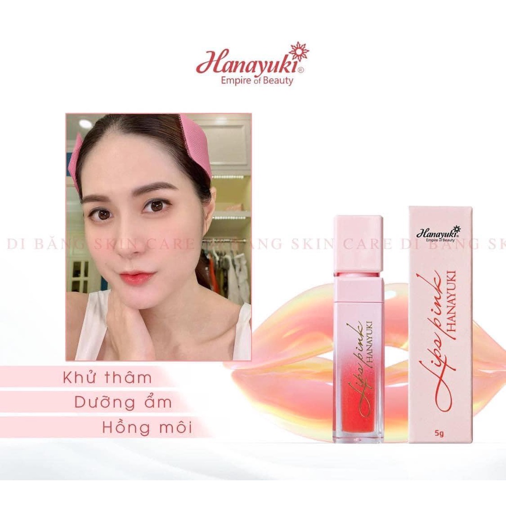 Son kem dưỡng môi Hanayuki khử thâm làm hồng môi dưỡng môi căng mọng mền mịn