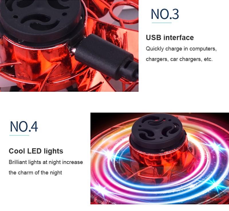 Đồ chơi máy bay không người lái UFO 4 cánh ném được & bay được