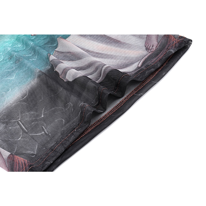 Áo Tank Top Cổ Tròn In Họa Tiết Nghệ Thuật Phong Cách Đường Phố Cho Nữ