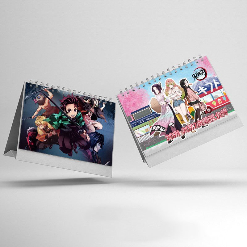 Lịch để bàn IN HÌNH KIMETSU NO YAIBA Thanh gươm diệt quỷ anime chibi CHỮ NHẬT NGANG mẫu ngẫu nhiên