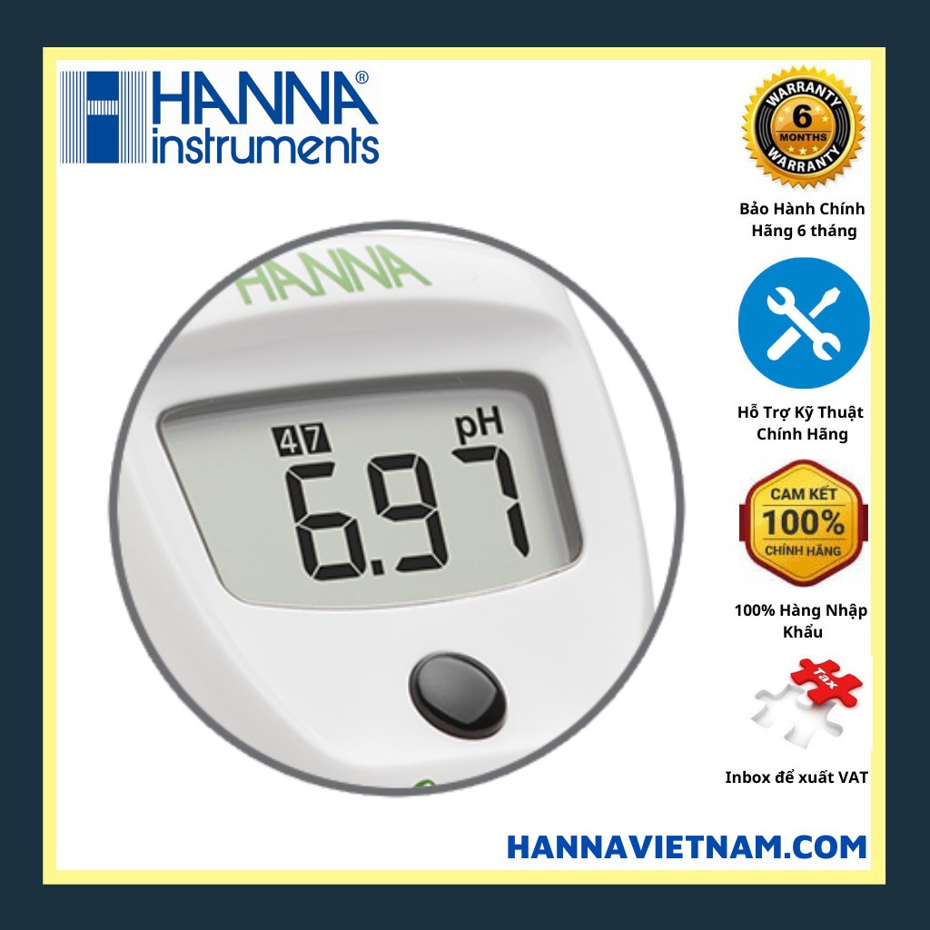 Bút Đo pH Trong Thủy Canh Hanna Instruments HI98115 - Đo PH trong nước và Thủy canh
