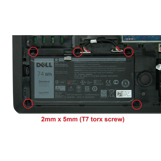 Pin Laptop Dell Inspiron 7557 15 7567 7557 7559 7556 5577 Loại 74Wh Mã Pin 357F9 - Hàng mới 100% - Phụ kiện giá sỉ