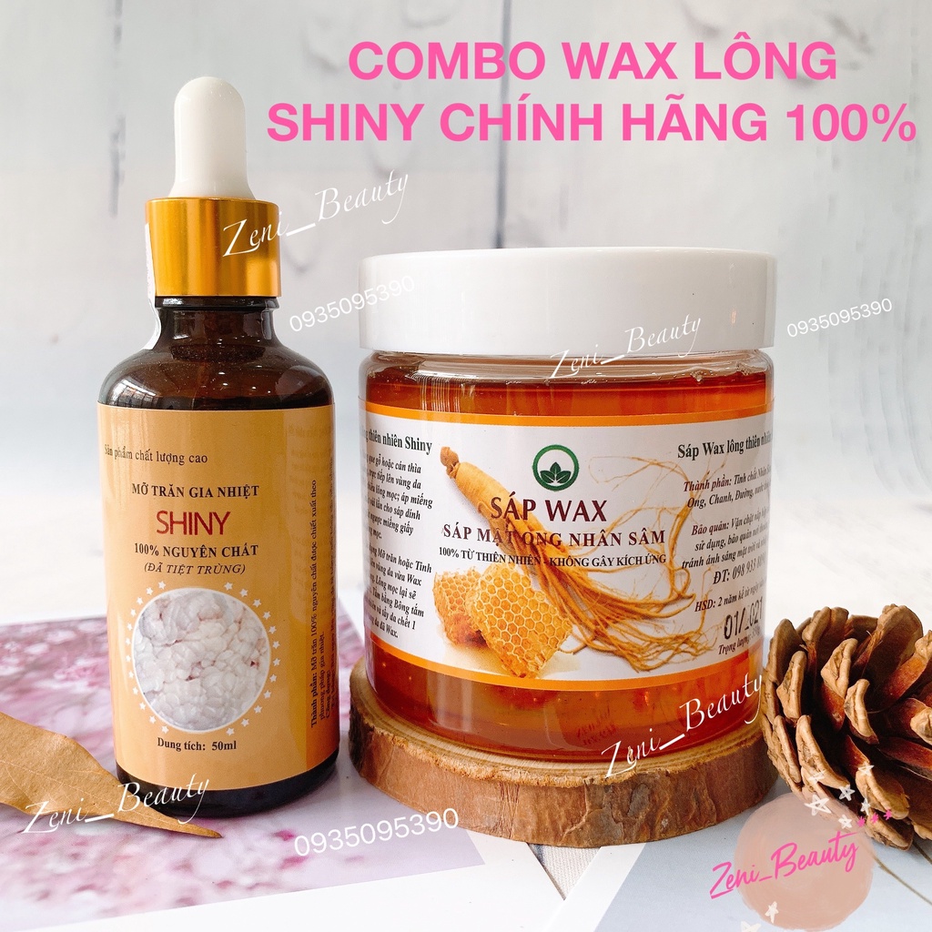 [CHÍNH HÃNG 100%] Tổng Hợp Combo Wax Lông Shiny-An Lành (tặng kèm giấy và que gạt)