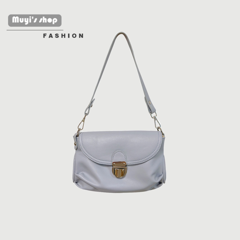 Túi Xách Da Mềm Cỡ Lớn Có 2 Dây Khóa Phong Cách Vintage