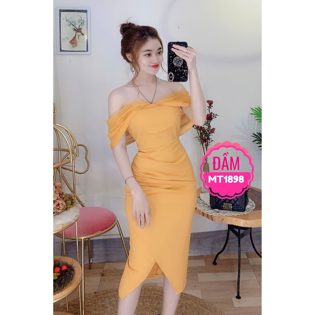 ĐẦM BODY TRỄ VAI SIÊU SANG CHẢNH MT1898 ⚡FREESHIP⚡100% ẢNH THẬT⚡ NN CHUYÊN SỈ - NN STORE