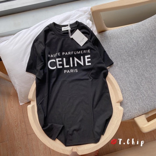 Áo Thun CELINE Dáng Unisex Tay Lỡ Nam Nữ Oversize(45-75kg) HT016