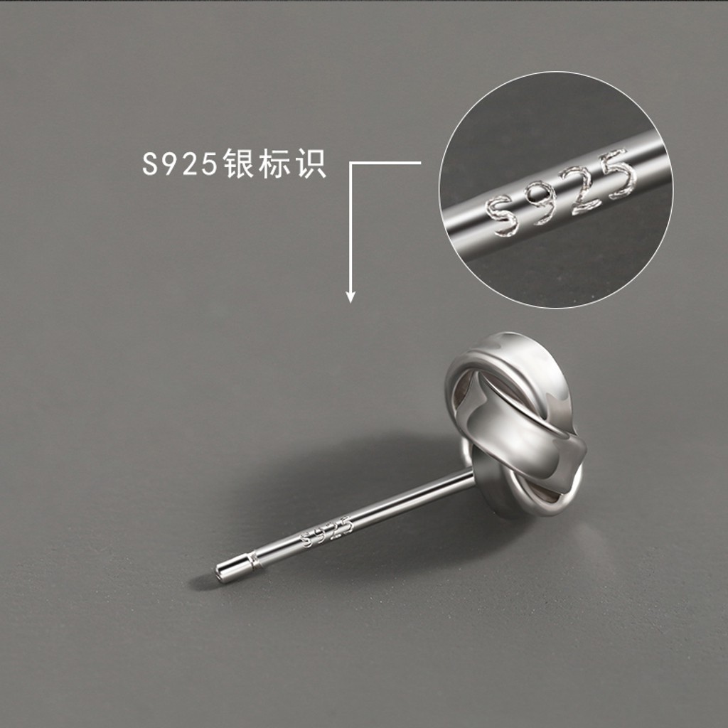 Bông tai, Khuyên tai nam nữ bạc hình mặt hoa uốn lượn mang phong cách âu mỹ, Cá tính, Độc đáo, Unisex, 1 chiếc