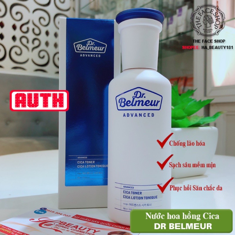 Nước hoa hồng dưỡng ẩm cân bằng trẻ hóa da kể cả da nhạy cảm The Face Shop Dr Belmeur Advanced Cica Toner 150ml | BigBuy360 - bigbuy360.vn