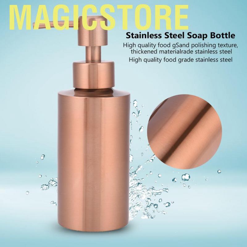 Magicstore Stainless Steel Kitchen Bathroom Countertop Hand Pump Liquid Soap Dispenser Lotion Bottle 350ML - intl