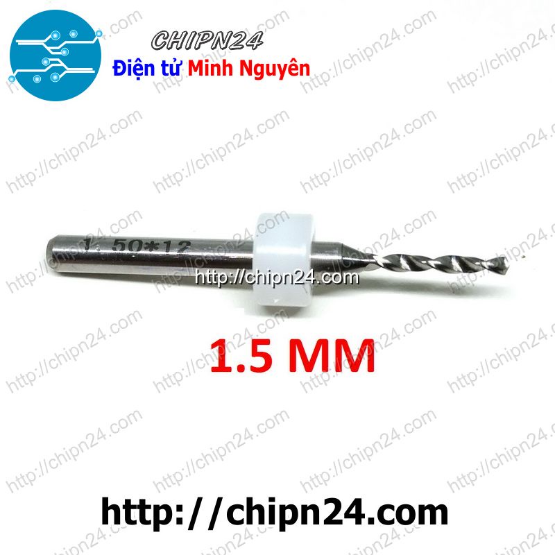 [2 CÂY] Mũi khoan mạch in CNC 1.5mm (Mạch điện tử, PCB)
