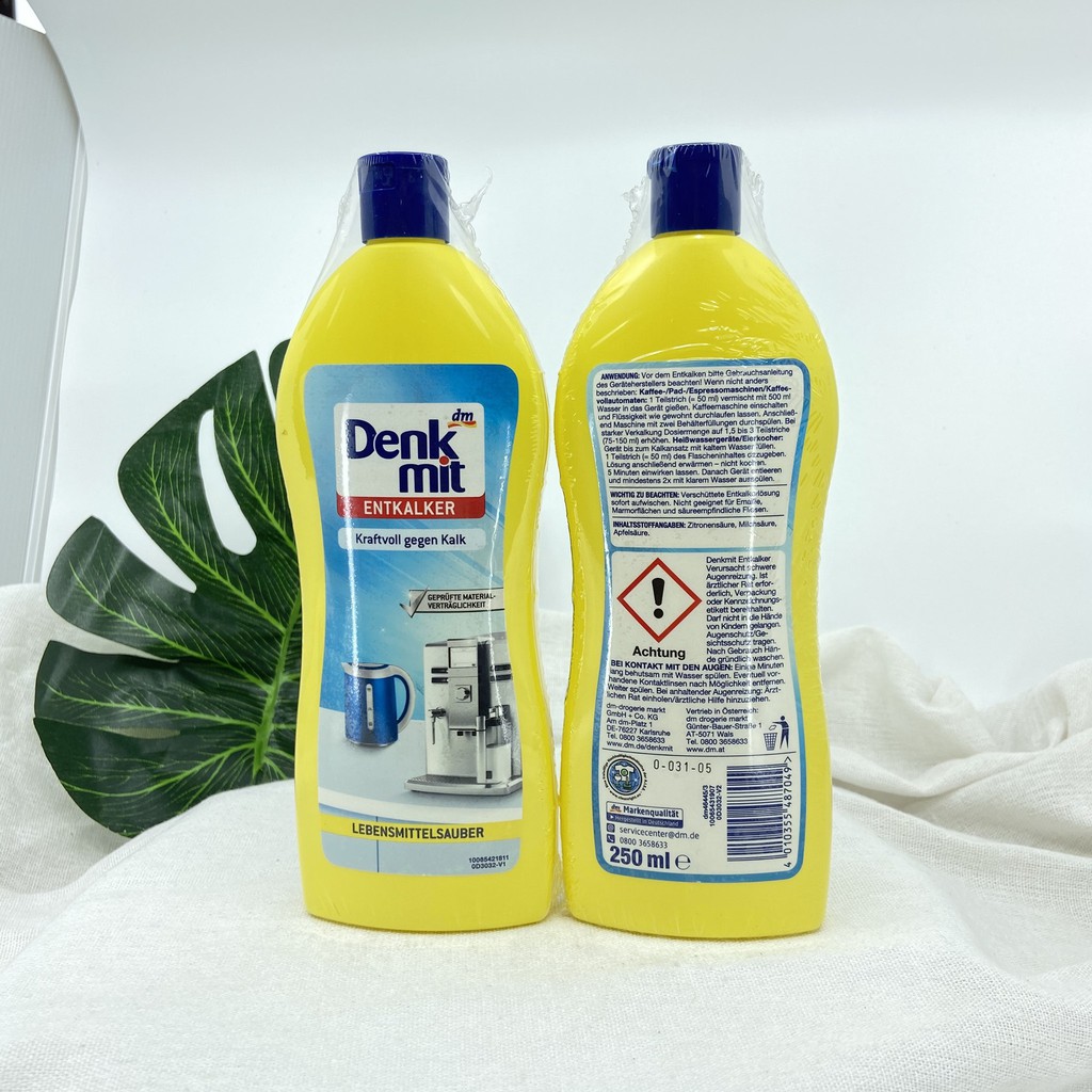 DUNG DỊCH RỬA CẶN CANXI DENKMIT MẪU MỚI 250ML HÀNG ĐỨC