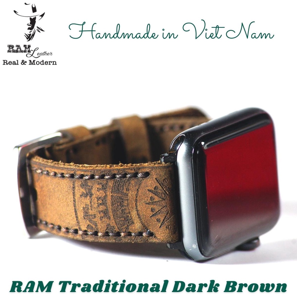 Dây Đồng Hồ Da Bò RAM Leather Size 22mm Bền Đẹp