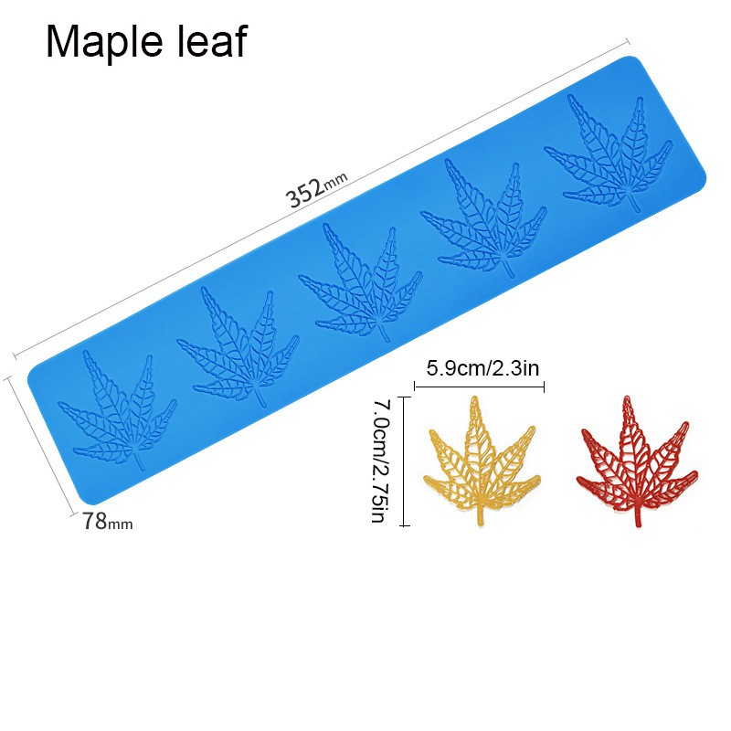 Khuôn Silicone Làm Bánh Tạo Hình Chiếc Lá Trang Trí Viền DIY DBS221