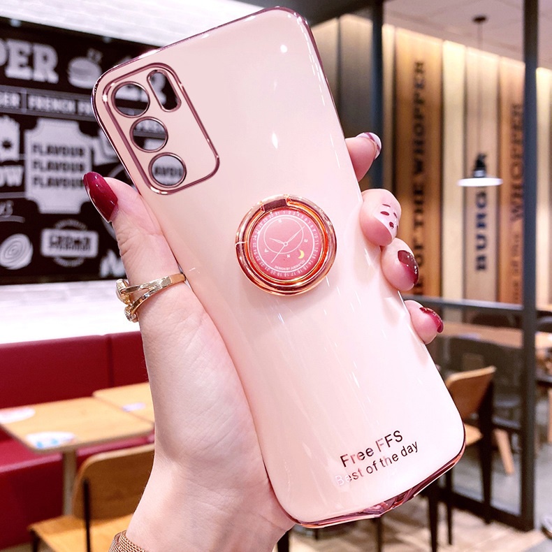 ỐP LƯNG SILICON OPPO A16 KÈM IRING SANG TRỌNG