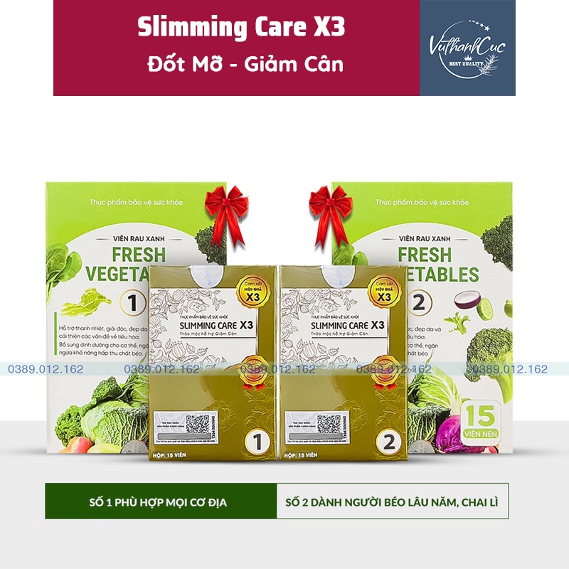 [Phiên Bản Cao Cấp X3] Viên Thảo Mộc Giảm cân Slimming Care X3 Siêu Mạnh.