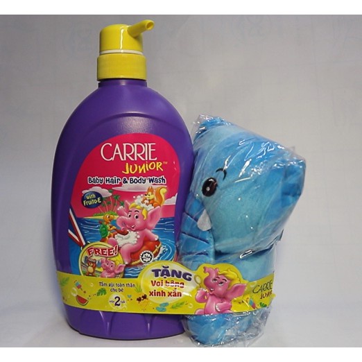 Sữa Tắm Gội Toàn Thân Carrie Junior  Hương Cherry dưỡng da, chăm sóc da đẹp, sắc đẹp 700G Malaysia