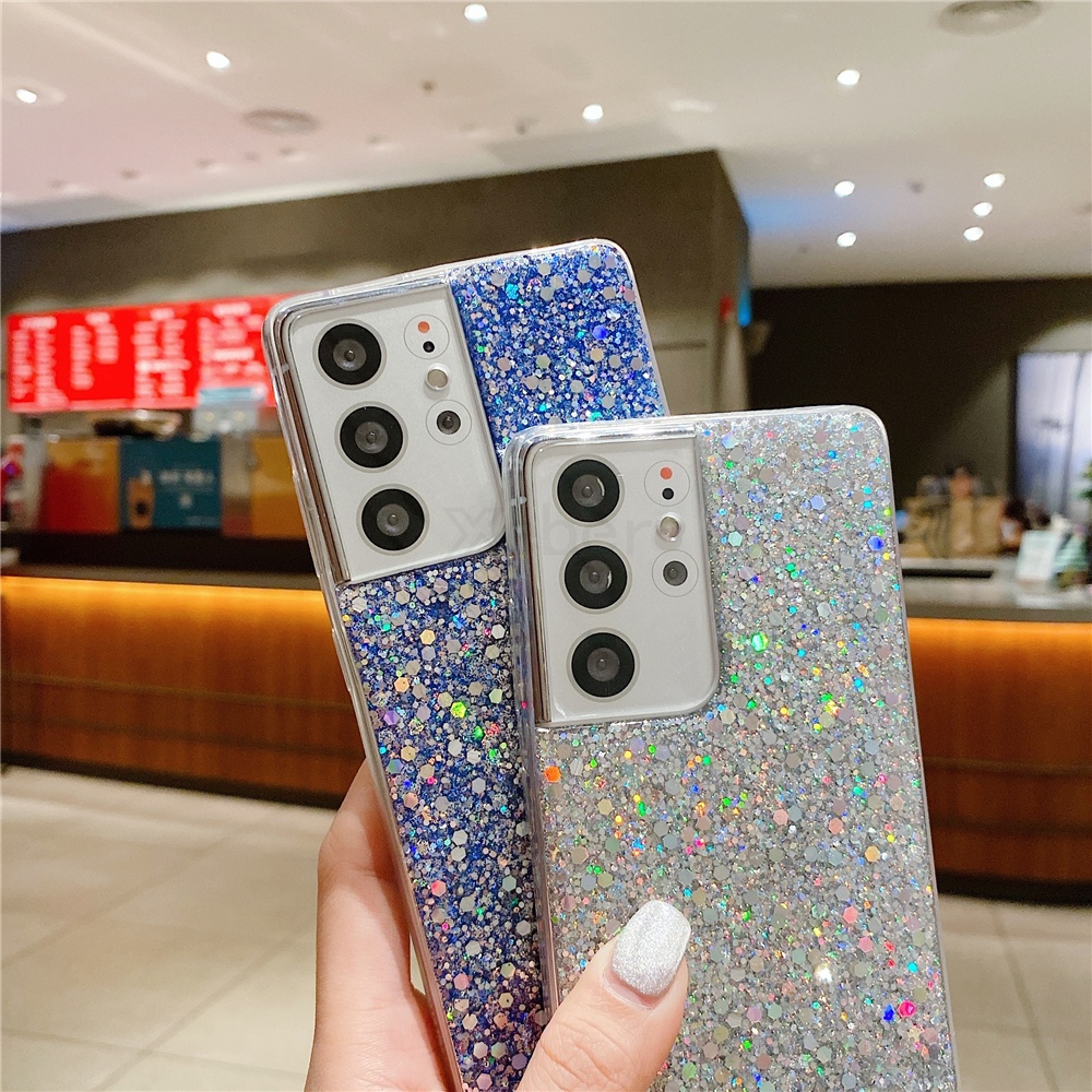 Sang Trọng Ốp Điện Thoại Silicon Kim Sa Cho samsung s22 s21 fe s20 plus note 20 ultra 10 pro s10 lite s9 9 8