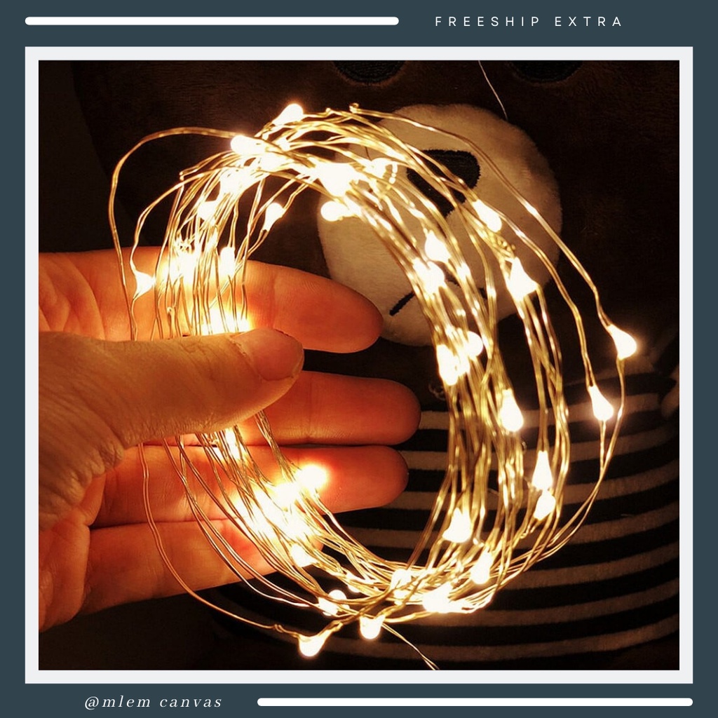 Đèn Led mini siêu sáng 3 chế độ - Dây Đồng Fairy Light sử dụng Pin AA / sẵn pin