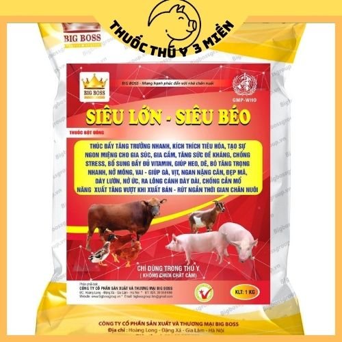 Siêu Lớn Siêu Béo, Vỗ Béo Vật Nuôi, Trâu, Bò, Lợn, Gà, Ngan, Ngỗng Cho Bà Con