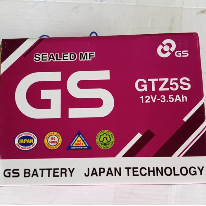 Bình Ắc Quy Khô GS GTZ5S (12V - 3.5Ah)