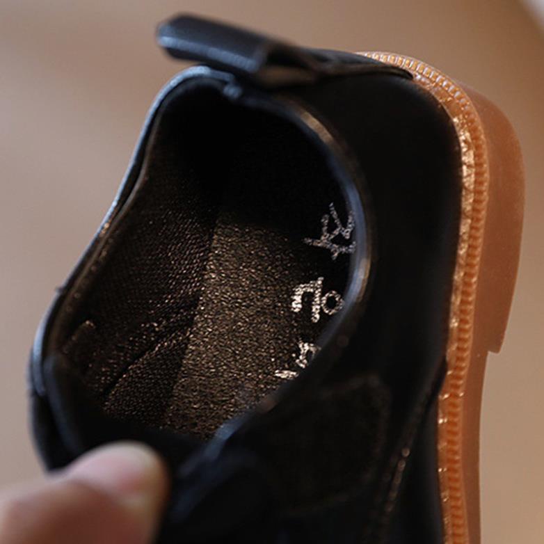 Giày da cho bé trai đế mềm màu trơn phong cách Hàn quốc cho bé, chất da mềm xịn sò-  hàng quảng châu cao cấp, full hộp