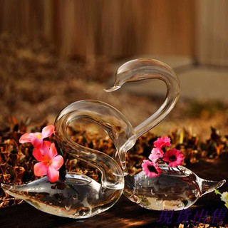 Bình Hoa Thủy Tinh Hình Thiên Nga
