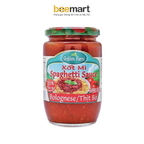 Sốt mì spaghetti Golden Farm lọ 370g