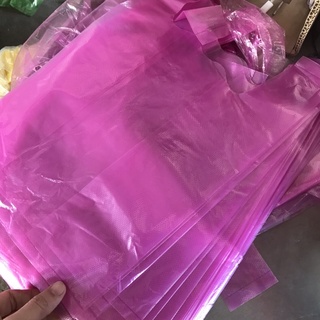 bịch xốp/túi nilon size 24x34 màu hồng