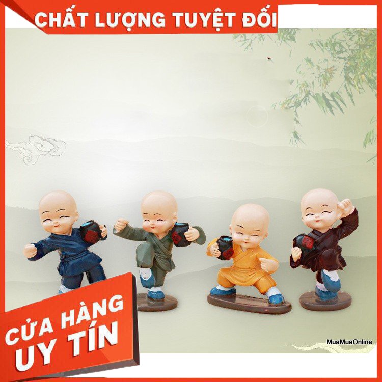 Bộ 4 Tượng Chú Tiểu Tập Võ Túy Quyền