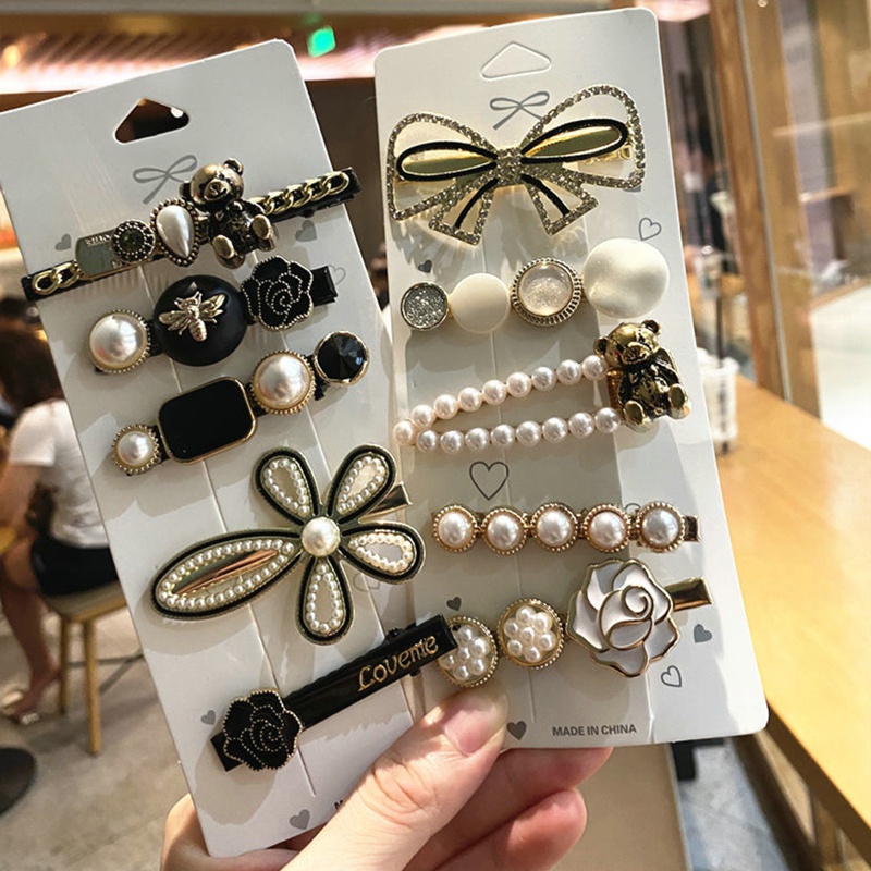 Set 5 Kẹp Tóc Nữ Đính Ngọc Thời Trang dreamdiary