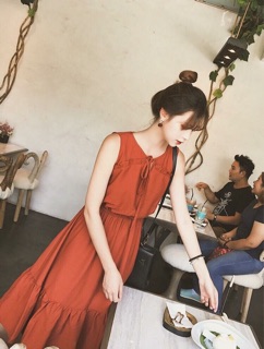 ĐẦM DÁNG XÒE CHUN EO ĐUÔI CÁ NƠ CỔ