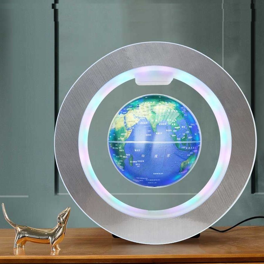 ✤™┋Từ tính Levitation Globe Trang trí văn phòng Trang trí nội thất Xoay vòng Phát sáng Mới lạ Sáng tạo Thực tế Quà tặng