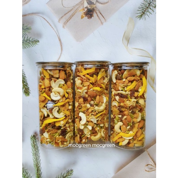 Granola Ăn Kiêng Không Đường Nhiều Hạt Quả Sấy Dinh Dưỡng 500g _ Vị Truyền Thống (tỉ lệ 20% yến mạch)