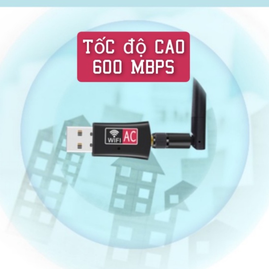 Nâng cấp WiFi 5G dễ dàng với USB WIFI 600Mbps cho máy bàn PC và laptop card mạng usb hai băng tầng