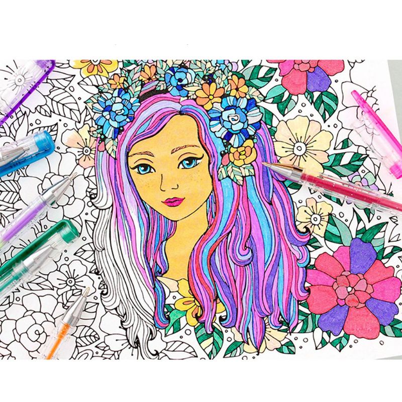 Set 100 Bút Mực Gel Nhiều Màu Sắc Dành Cho Trẻ Em Vẽ Tranh Nghệ Thuật